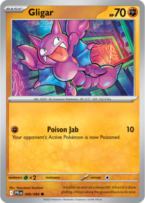 Pokémon TCG Gligar – PFL 049 Common Regular – EN