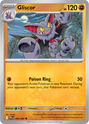 Pokémon TCG Gliscor – PFL 050 Uncommon Regular – EN