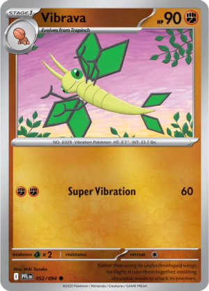Pokémon TCG Vibrava – PFL 052 Common Reverse Holofoil – EN