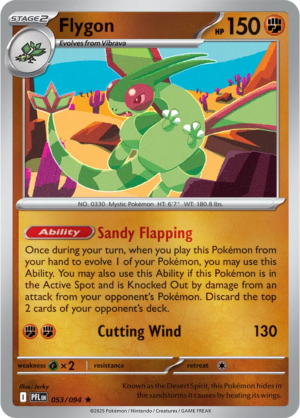 Pokémon TCG Flygon – PFL 053 Rare Reverse Holofoil – EN