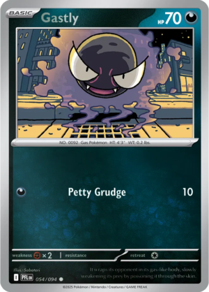 Pokémon TCG Gastly – PFL 054 Common Reverse Holofoil – EN