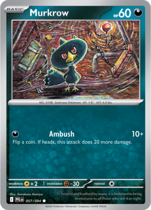 Pokémon TCG Murkrow – PFL 057 Common Regular – EN