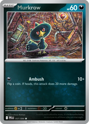 Pokémon TCG Murkrow – PFL 057 Common Reverse Holofoil – EN