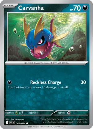 Pokémon TCG Carvanha – PFL 060 Common Regular – EN