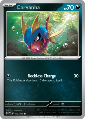 Pokémon TCG Carvanha – PFL 060 Common Reverse Holofoil – EN