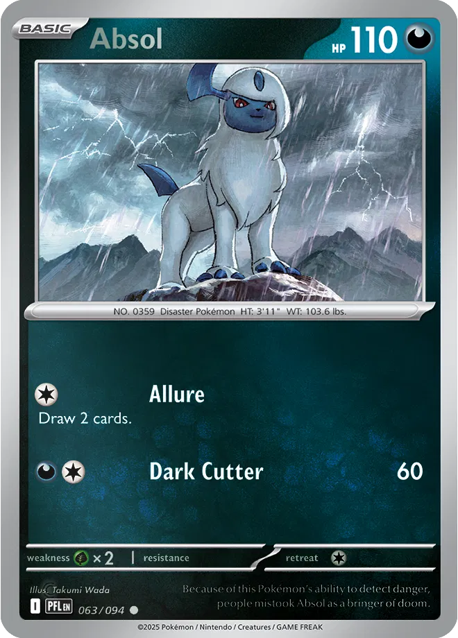 Pokémon TCG Absol – PFL 063 Common Reverse Holofoil – EN