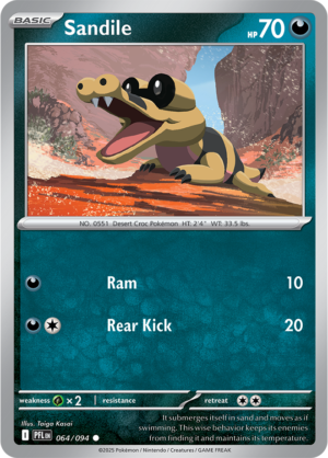 Pokémon TCG Sandile – PFL 064 Common Regular – EN