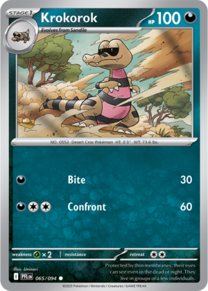 Pokémon TCG Krokorok – PFL 065 Common Regular – EN