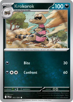 Pokémon TCG Krokorok – PFL 065 Common Reverse Holofoil – EN