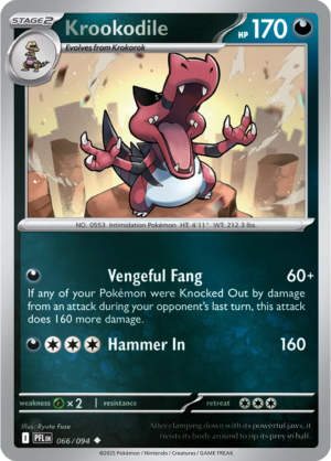 Pokémon TCG Krookodile – PFL 066 Uncommon Reverse Holofoil – EN