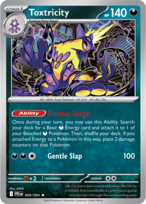 Pokémon TCG Toxtricity – PFL 068 Rare Holofoil – EN
