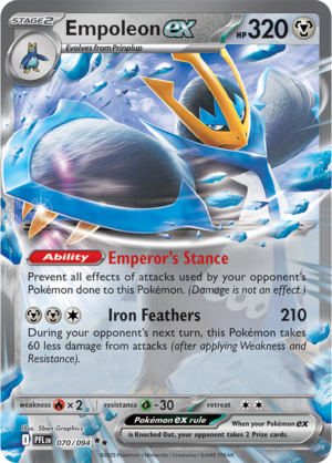 Pokémon TCG Empoleon ex – PFL 070 Double Rare Holofoil – EN