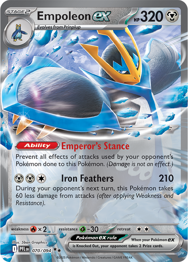 Pokémon TCG Empoleon ex – PFL 070 Double Rare Holofoil – EN