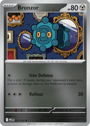 Pokémon TCG Bronzor – PFL 071 Common Reverse Holofoil – EN