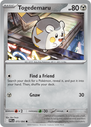 Pokémon TCG Togedemaru – PFL 073 Common Regular – EN