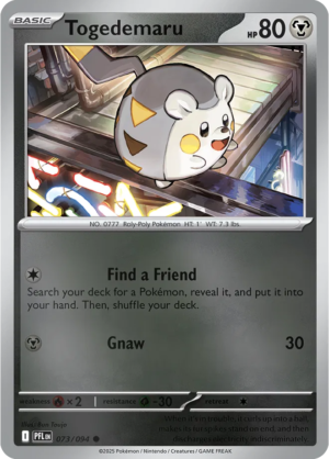 Pokémon TCG Togedemaru – PFL 073 Common Reverse Holofoil – EN