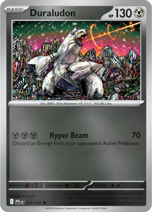 Pokémon TCG Duraludon – PFL 074 Common Reverse Holofoil – EN