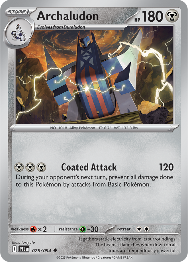 Pokémon TCG Archaludon – PFL 075 Uncommon Regular – EN