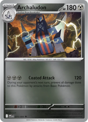 Pokémon TCG Archaludon – PFL 075 Uncommon Reverse Holofoil – EN