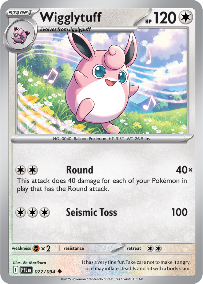 Pokémon TCG Wigglytuff – PFL 077 Uncommon Regular – EN