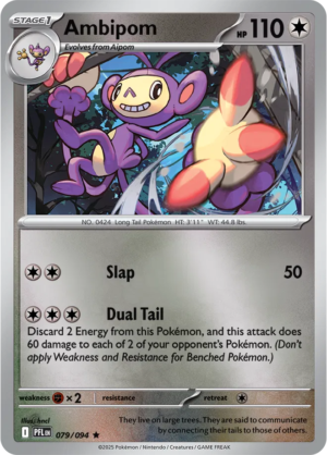 Pokémon TCG Ambipom – PFL 079 Rare Reverse Holofoil – EN