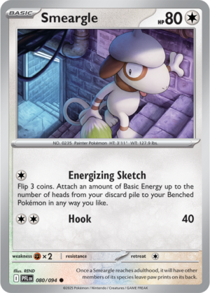 Pokémon TCG Smeargle – PFL 080 Common Regular – EN
