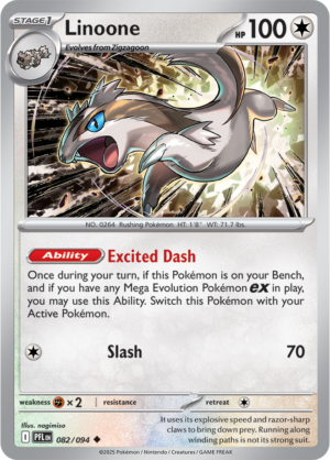 Pokémon TCG Linoone – PFL 082 Uncommon Regular – EN