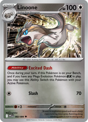 Pokémon TCG Linoone – PFL 082 Uncommon Reverse Holofoil – EN