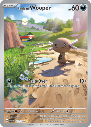Pokémon TCG Paldean Wooper – PFL 102 Illustration Rare Holofoil – EN