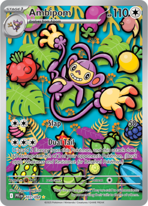 Pokémon TCG Ambipom – PFL 107 Illustration Rare Holofoil – EN