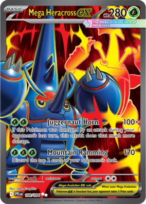 Pokémon TCG Mega Heracross ex – PFL 108 Ultra Rare Holofoil – EN