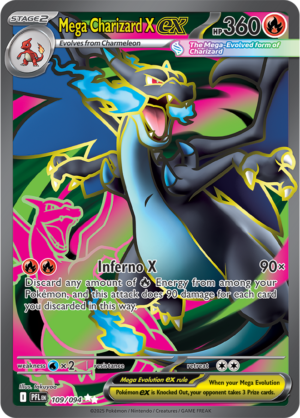 Pokémon TCG Mega Charizard X ex – PFL 109 Ultra Rare Holofoil – EN