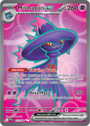 Pokémon TCG Mismagius ex – PFL 112 Ultra Rare Holofoil – EN
