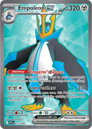 Pokémon TCG Empoleon ex – PFL 114 Ultra Rare Holofoil – EN
