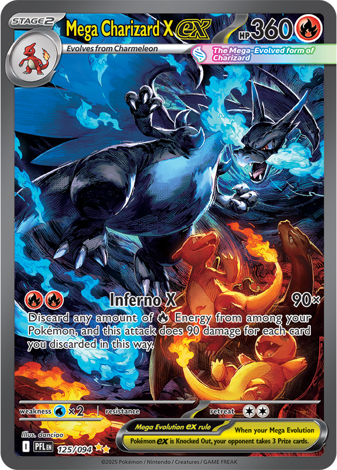 Pokémon TCG Mega Charizard X ex – PFL 125 Special Illustration Rare Holofoil – EN