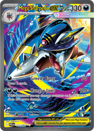 Pokémon TCG Mega Sharpedo ex – PFL 127 Special Illustration Rare Holofoil – EN