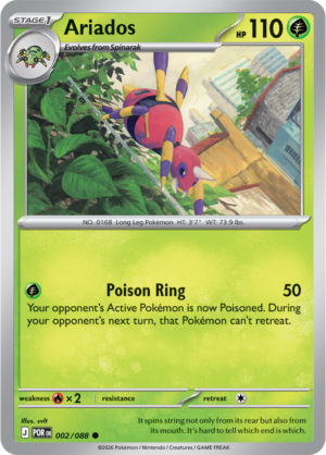 Pokémon TCG Ariados – POR 002 Common Regular – EN