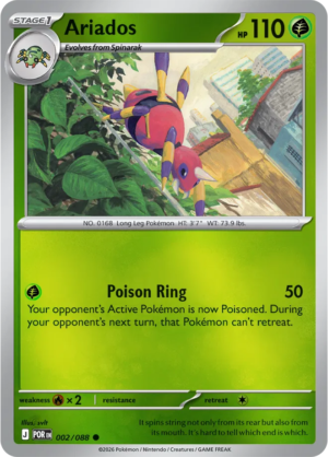 Pokémon TCG Ariados – POR 002 Common Reverse Holofoil – EN