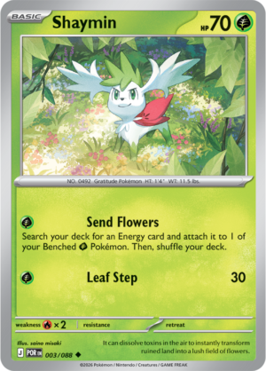 Pokémon TCG Shaymin – POR 003 Uncommon Regular – EN