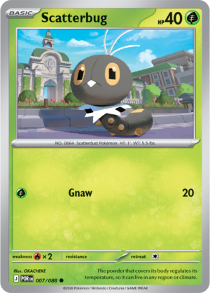 Pokémon TCG Scatterbug – POR 007 Common Regular – EN