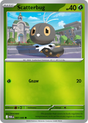 Pokémon TCG Scatterbug – POR 007 Common Reverse Holofoil – EN
