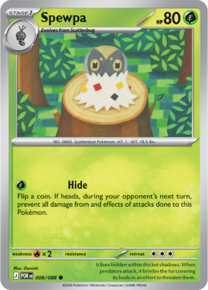 Pokémon TCG Spewpa – POR 008 Common Regular – EN