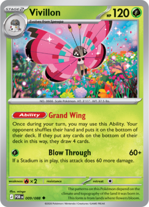 Pokémon TCG Vivillon – POR 009 Uncommon Regular – EN