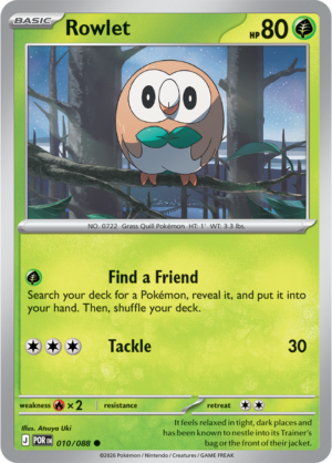 Pokémon TCG Rowlet – POR 010 Common Regular – EN