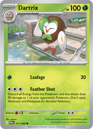 Pokémon TCG Dartrix – POR 011 Common Regular – EN