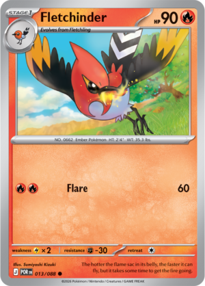 Pokémon TCG Fletchinder – POR 013 Common Regular – EN