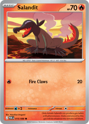 Pokémon TCG Salandit – POR 015 Common Regular – EN