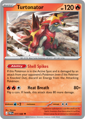 Pokémon TCG Turtonator – POR 017 Uncommon Regular – EN