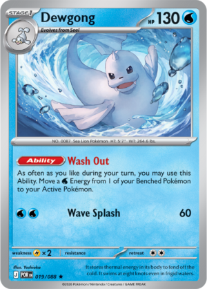 Pokémon TCG Dewgong – POR 019 Rare Holofoil – EN