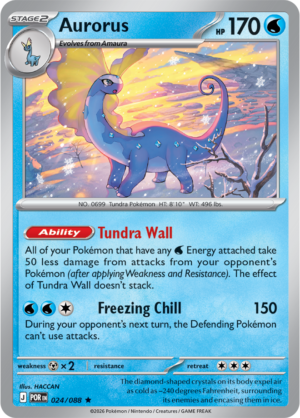 Pokémon TCG Aurorus – POR 024 Rare Holofoil – EN